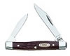 Case Small Brown Pocket Folding Knife w/Clip/Pen Blade 083