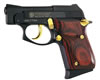 Taurus PT-25 Small Frame Pistol 1250031G, 25 ACP, 2-3/4", Rosewood Grip, Blue W/Gold Highlights Finish, 9 Rd
