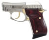 Taurus PT-25 Small Frame Pistol 1250035G, 25 ACP, 2-3/4", Rosewood Grip, Nickel W/Gold Highlights Finish, 9 Rd