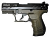 Walther P22 Semi-Auto Pistol CAP22007, 22 LR, 3.42", Interchangeable Backstraps Grip, Military Green Finish, 10 Rd