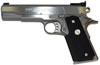 Colt Gold Cup Trophy Pistol O5070X, 45 ACP, 5", Black Rubber Grip, Stainless Finish, 8 Rd