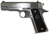Colt 1991 Commander Pistol O4091U, 45 ACP, 4 1/4", Checkered Black Rubber Grip, Stainless Finish, 7 Rd