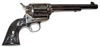 Colt Single Action Army Revolver P1670, 357 Remington Mag, 7 1/2", Black Plastic Grip, Case Hardened Blue Finish, 6 Rd