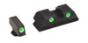 Ameriglo GL113 Green Front/Rear Classic Tritium Night Sight For Glock 9MM/.40 Caliber