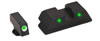 Ameriglo GL146 Green Front/Rear Operator Night Sight For Glock 9MM/40 Caliber