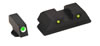 Ameriglo GL147 Green Front/Yellow Rear Operator Night Sight For Glock 9MM/40 Caliber