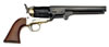 Traditions 1851 Colt Revolver FR18511, 44 Black Powder, Walnut Grips, Brass Frame/Steel Barrel, Single Action