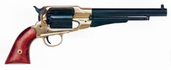 Traditions 1858 Remington Revolver FR18581, 44 Black Powder, Walnut Grips, Brass Frame/Steel Barrel, Single Action