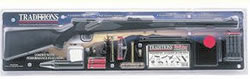 Traditions Tracker 209 Bolt Inline Muzzleloader RS44003470, 50 CAL Black Powder, Black Synthetic, Blued