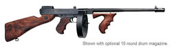Thompson 1927A1 Deluxe Carbine Rifle T5, 45 ACP, 16 1/2 in, Semi-Auto, Walnut Stock, Blue Finish, 30 Rds