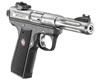 Ruger Mark III Model 22/45 KP45HMK3 Rimfire Pistol 10121, 22 Long Rifle, 4 1/2 in, Black Polymer Grip, Stainless Finish, 10 Rd, Adj Sights