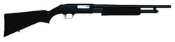 Mossberg 500 Persuader/Cruiser Shotgun 50452, 20 Gauge, 18 1/2", 3" Chmbr, Black Synthetic Stock, Blued Cylinder Bore Barrel, Pistol Grip Kit