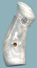 Ajax 22MWP White Pearlite Polymer Grip w/Medallion For Smith & Wesson J Frame