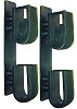 Rugged 10040 Double Hook Gun Rack w/Dual Locks