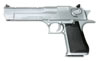 Magnum Research Desert Eagle Mark XIX Pistol DE44MC, 44 Rem Mag, 6 in BBL, Black Rubber Grip, Matte Chrome Finish, 8 Rd
