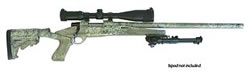 Howa Axiom Bolt Action Rifle HWK96102P+, 22-250 Remington, 24 in Heavy BBL, Camo Stock, Blue Finish, w/Scope/Rings, 5 Rds