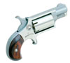 North American Cap and Ball Mini-Revolver 22LRCB, 22 Black Powder, 1 1/8", Wood Grip, Stainless Finish, 5 Rd