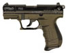 Walther P22 Semi-Auto Pistol WAP22007, 22 LR, 3.4", Polymer Grip, Olive Drab Finish, 10 Rd