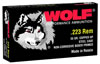 Wolf Ammo 22355HP, 223 Remington, Hollow Point, 55 GR, 3241 fps, Per Box