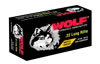 Wolf Match Target Rimfire Ammuntion 22MTB, 22 Long Rifle, Round Nose (RN), 40 GR, 1050 fps, 5000 Rd/Case Wolf Match Target Rimfire Ammuntion 22MTB, 22 Long Rifle, Round Nose (RN), 40 GR, 1050 fps, 5000 Rd/Case