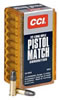 CCI Pistol Match Competition Rimfire Ammunition 0051, 22 Long Rifle, Round Nose (RN), 40 GR, 1070 fps, 50 Rd/bx