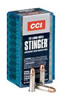 CCI Stinger Small Game/Varmint Rimfire Ammunition 0050, 22 Long Rifle, Hollow Point (HP), 32 GR, 1640 fps, 50 Rd/bx