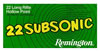 Remington Subsonic Rimfire Ammunition SUB22HP, 22 Long Rifle, Hollow Point (HP), 38 GR, 1050 fps, 50 Rd/bx Remington Subsonic Rimfire Ammunition SUB22HP, 22 Long Rifle, Hollow Point (HP), 38 GR, 1050 fps, 50 Rd/bx