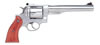 Ruger Redhawk KRH44 Revolver 5001, 44 Remington Mag, 7 1/2 in, Hardwood Grip, Stainless Steel Finish, 6 Rd