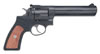 Ruger GP100 Double Action Revolver 1704, 357 Magnum, 6 in, Black Hogue Monogrip, Blue Steel Finish, 6 rd, Adj Sights