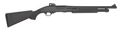 Interstate Defender Pump Action 982, 12 Gauge, 18.5", Black Synthetic Stock, Ghost Ring Sights