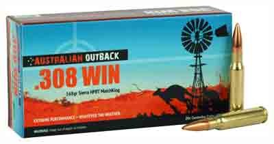 australian outback rifle ammo ob308smk 308 winchester sierra hpbt