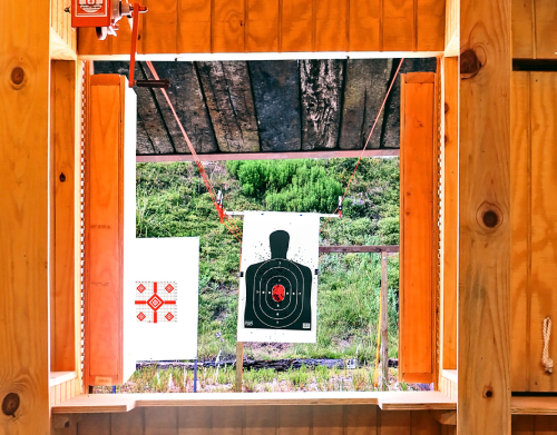 Target down a shooting range