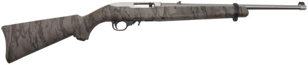 Ruger 10/22 Rifle 1286, 22 Long Rifle, 18.5 in, Camo Synthetic Stock, Matte Stainless Finish, 10 Rd
