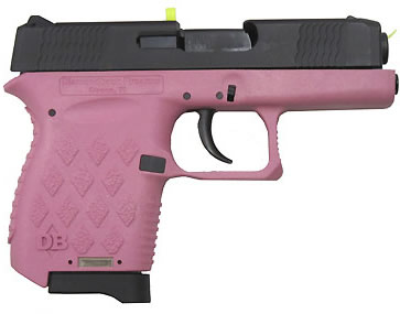 Diamondback DB380 Pistol DB380HP, 380 ACP, 2.8 in, Pink Grip, Black/Pink Finish, 6 Rd