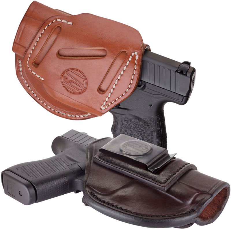 1791 Gunleather 4 Way Holster, Brown, Right Hand, Size 3 (4WH3SBRR)