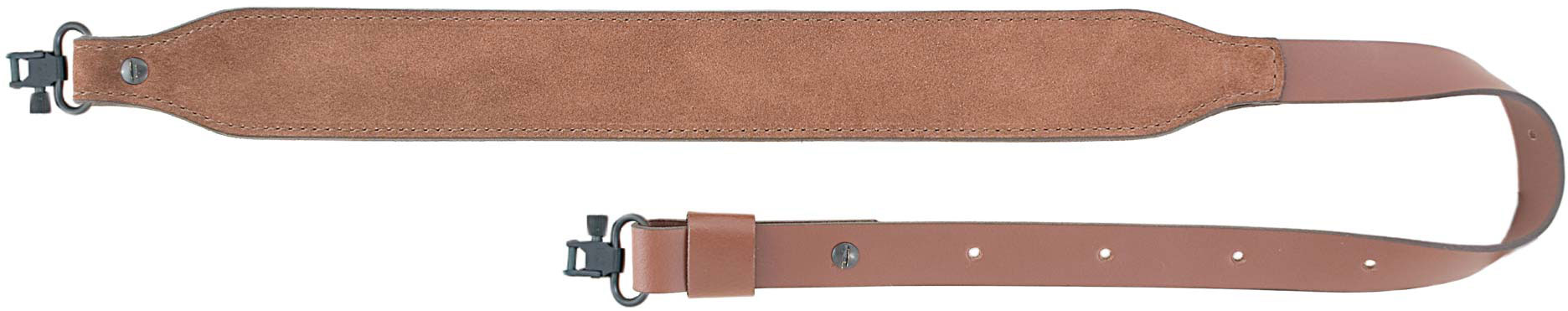 AA&E Leathercraft Suede Long Taper Gunsling w/Metal Swivels, Brown (8508020S210)