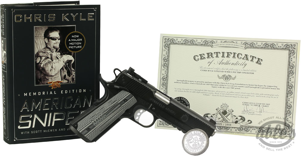 Springfield TRP Chris Kyle Edition PC9105LPCK, 45 ACP, 5 in,  Black Finish, Tritium Night Sights, Light Rail, 7 Rd