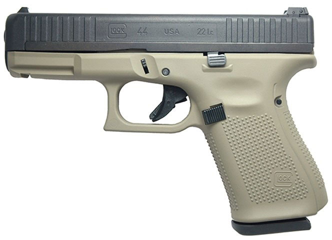 Glock 44 Standard Pistol UA4450101FDE, 22 LR, 4.02 in, Polymer Grip, FDE Finish, Adjustable Sights, 10 Rd