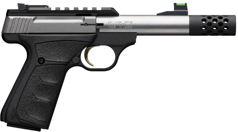 Browning Buck Mark Plus Micro Bull Pistol 051549490, 22 Long Rifle, 4.25", Black Grips, Stainless Finish, 10 Rds