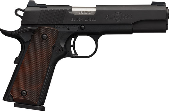 Browning 1911-380 Black Label Pistol 051940492, 380 ACP, 4.25", Composite Grips, Matte Black Finish, 8 Rd