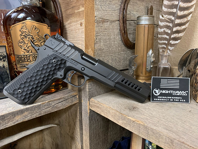 Nighthawk Custom Boardroom Series Chairman Pistol 0605, 10MM, 6", Black Grips, Black Finish, 9 Rds
