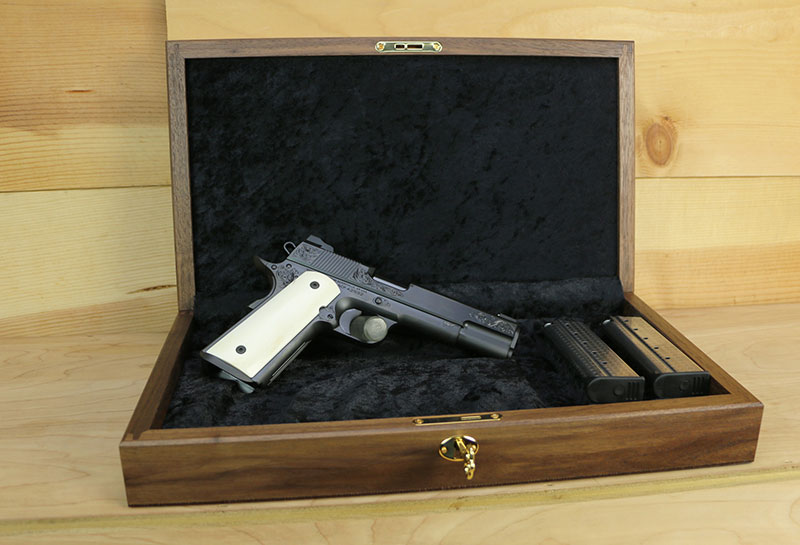 Nighthawk Custom VIP Government 0940, 9mm, 5", Giraffe Bone Grips, DLC Black Finish, 9 Rds