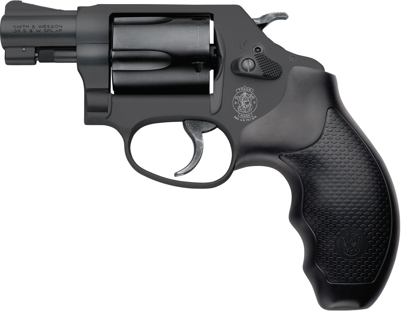 Smith & Wesson M437 Airweight Revolver 10274, 38 Special +P, 1 7/8 in, Synthetic Grip, Matte Stainless Finish, Integral/Fixed Sights, 5 Rd