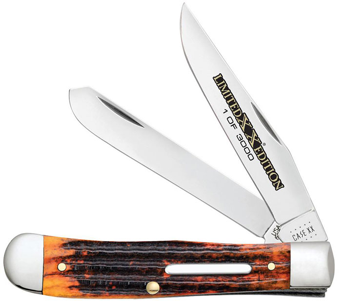 Case Limited XX Edition XXXVI Autum Bone Second Cut Jig Trapper Pocket Knife (12181)