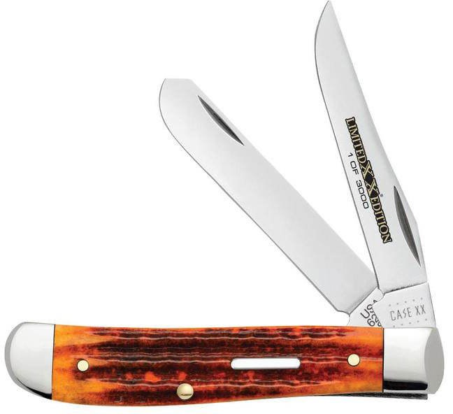 Case Limited XX Edition XXXVI Autum Bone Second Cut Jig Mini Trapper Pocket Knife (12188)