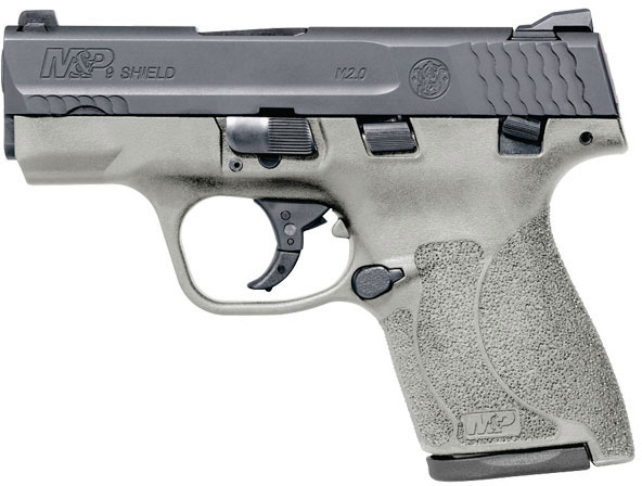 Smith & Wesson M&P Shield M2.0 Pistol 12398, 9mm, 3.1 in, Stainless Cerakote Frame, Black Slide, 7 Rd