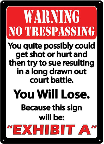 Rivers Edge Products Exhibit A Tin Sign (1440)