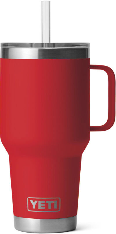 Yeti Rambler 35oz Travel Mug w/ Straw Lid (21071501895) Stainless Steel, Rescue Red