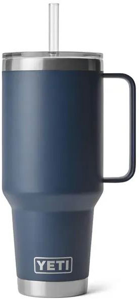 Yeti Rambler 42oz Travel Mug w/ Straw Lid (21071503835) Stainless Steel, Navy