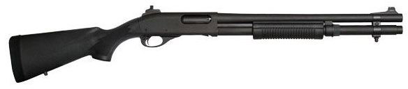 Remington 870 Police Magnum Pump Shotgun 24447, 12 Gauge, 18", 3" Chmbr, 7 Shot, Improved Cylinder Bore Barrel, Black Synthetic